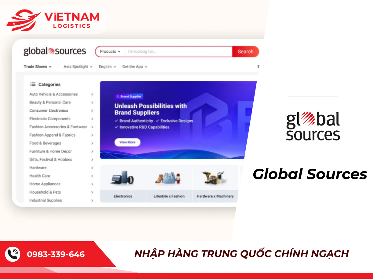 App mua hàng Trung Quốc Global Sources